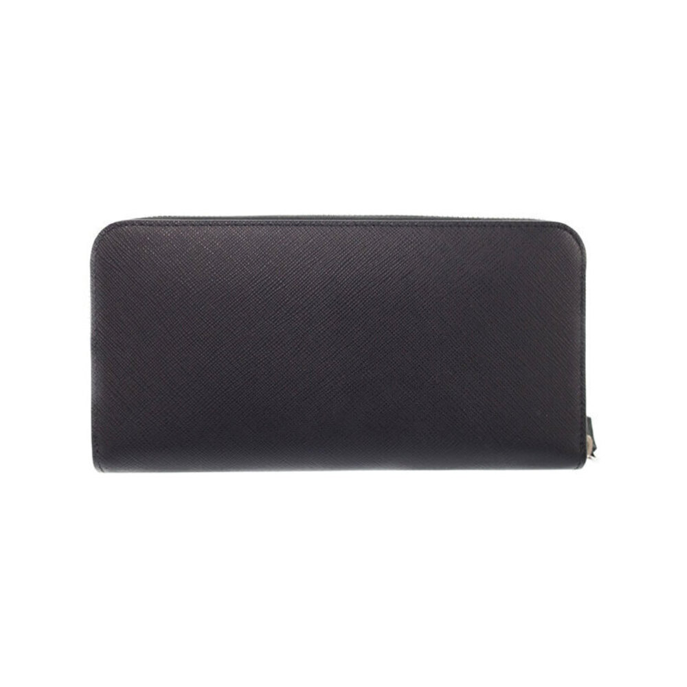 Prada Embossed Wallet Zipper Long Round